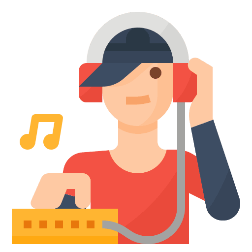 Dj people profession disc jockey icon Dj people profession disc jockey icon