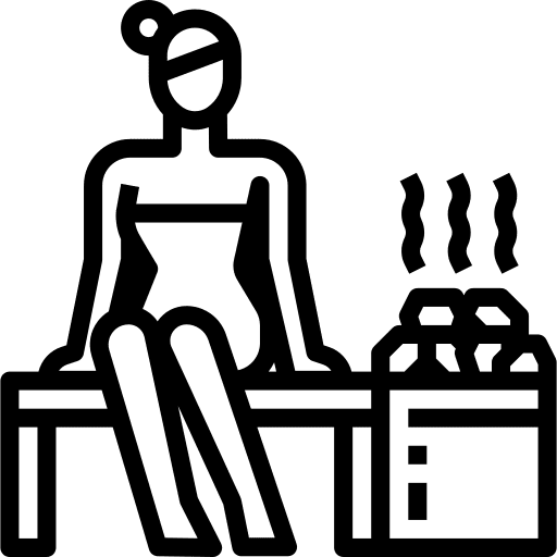 Sauna confort wellness woman icon