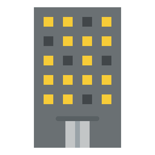 Condominium city skyline building icon Condominium city skyline building icon
