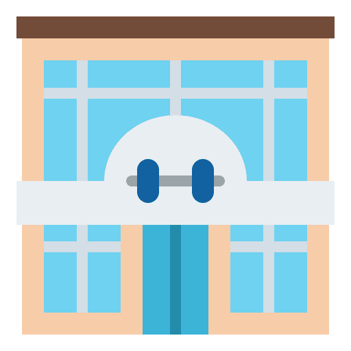 Gym architecture construction architecture and city icon