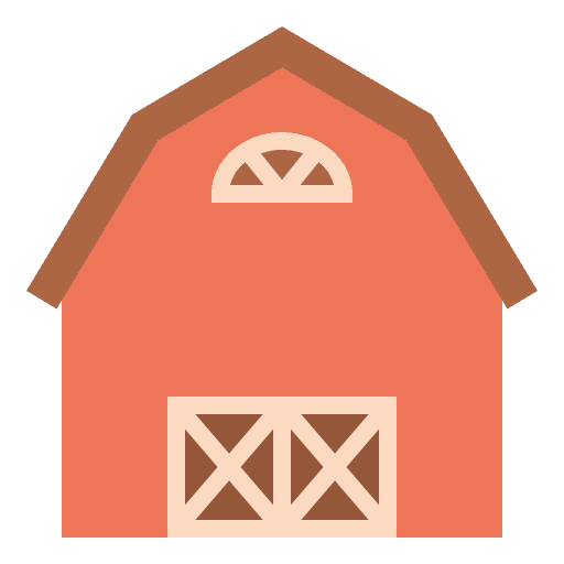 Barn architecture and city real estate buildings icon Barn architecture and city real estate buildings icon