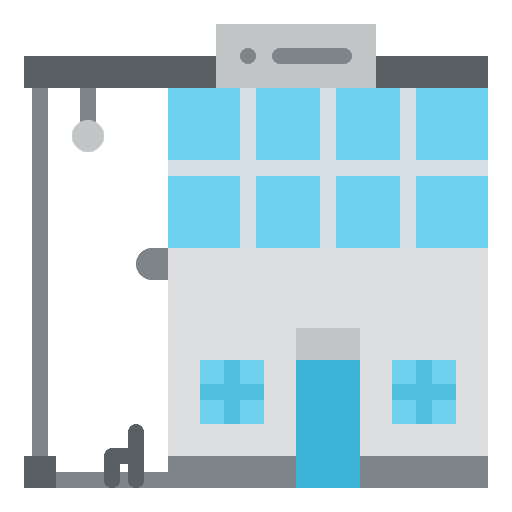 Bus station sign buildings station icon Bus station sign buildings station icon