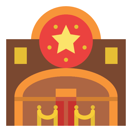 Cinema film architecture and city technology icon Cinema film architecture and city technology icon