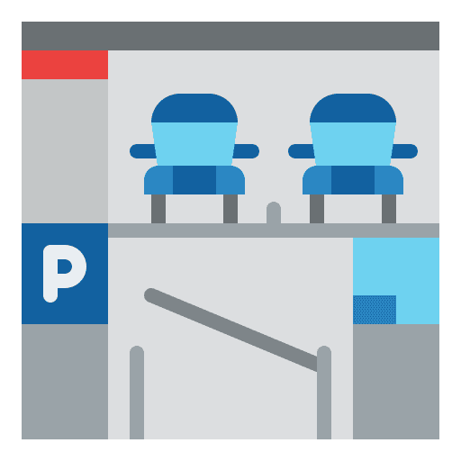 Parking building vehicle architecture icon Parking building vehicle architecture icon