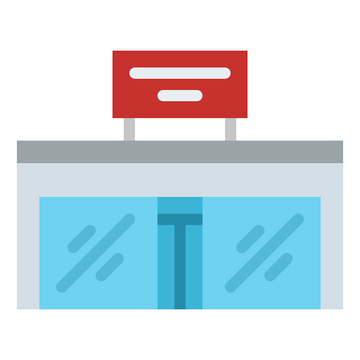 Supermarket market center shop icon Supermarket market center shop icon