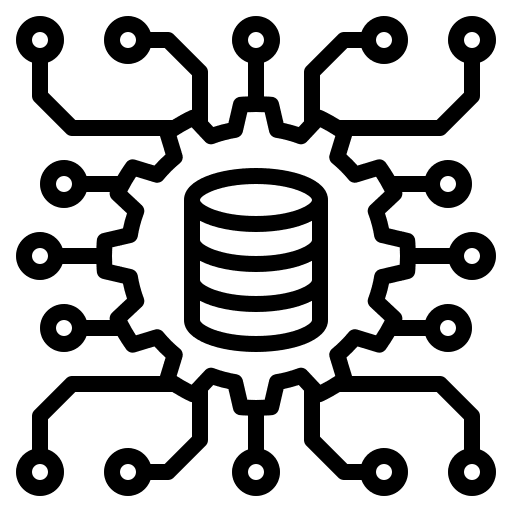 Data science technology management engineering icon