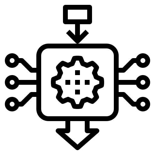 Knowledge modelling inference machine icon Knowledge modelling inference machine icon