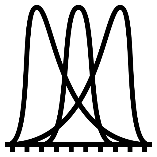 Probability data business and finance statistics icon