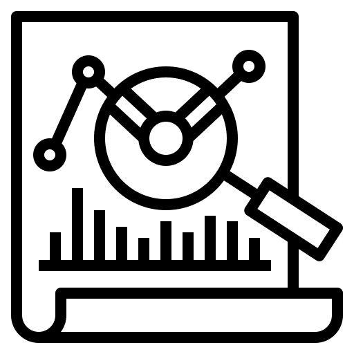 Analysis computer analysis line graph icon Analysis computer analysis line graph icon