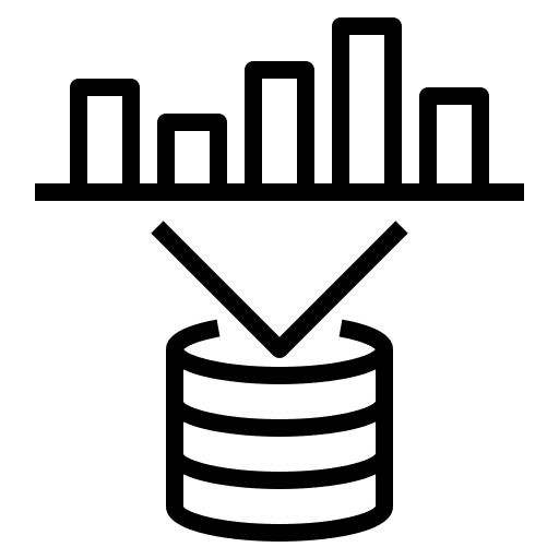 Data chart computer show icon Data chart computer show icon