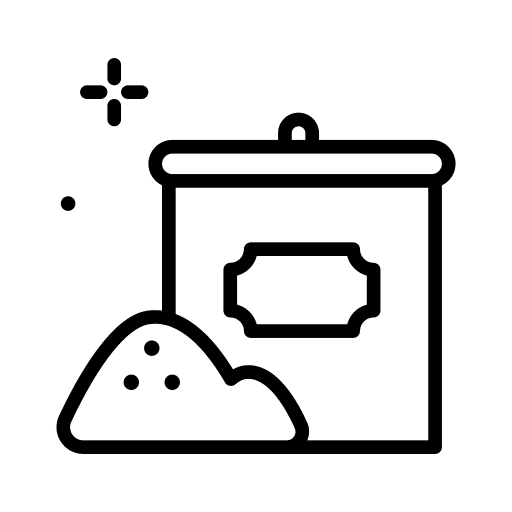 Flour bread vegan food and restaurant icon Flour bread vegan food and restaurant icon