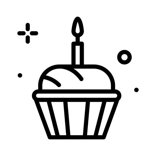 Muffin muffin cake candle icon Muffin muffin cake candle icon