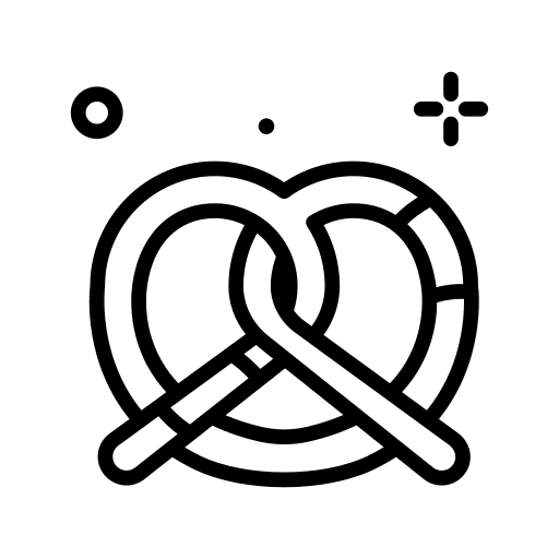 Pretzel wheat grains flour salty cracker icon Pretzel wheat grains flour salty cracker icon