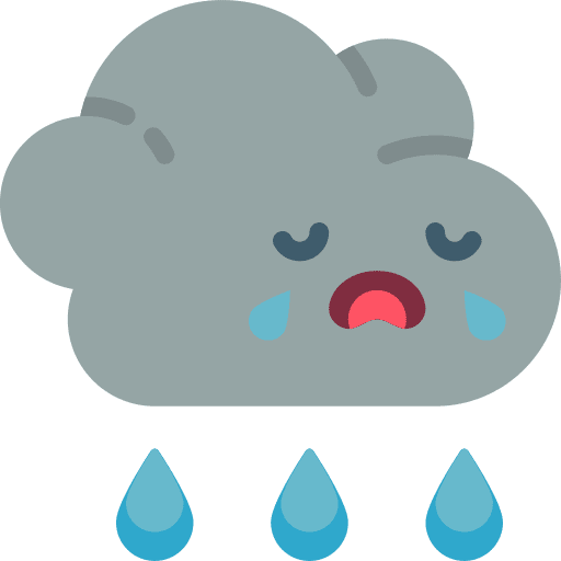 Heavy rain heavy wind rainy icon