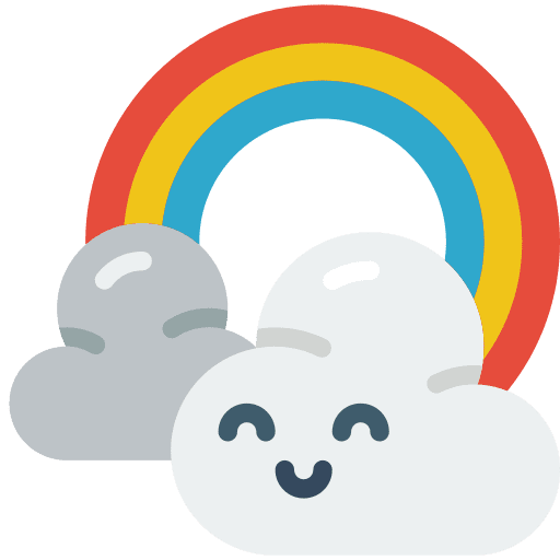 Rainbow spectrum weather atmospheric icon