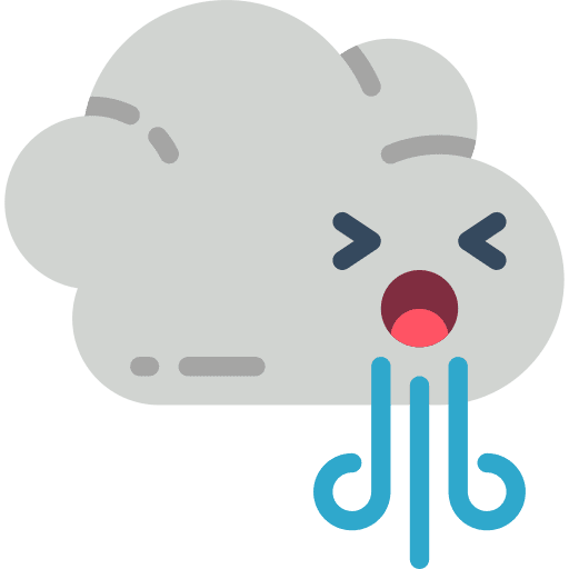 Windy meteorology windy sky icon