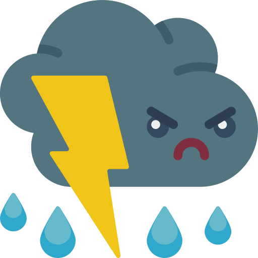 Thunder thunder rain season icon Thunder thunder rain season icon