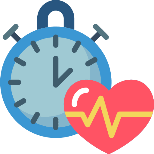 Heart rate healthy healthcare and medical stop watch icon