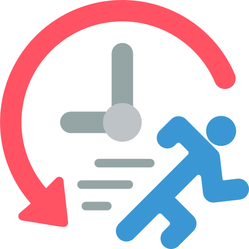 Running man clock time stopwatch icon