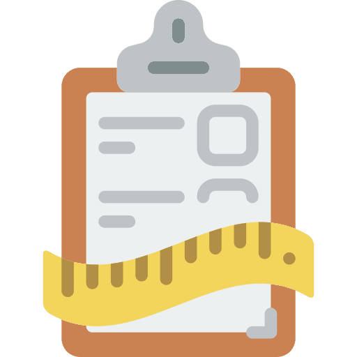 Weight reduction checklist weight measure icon
