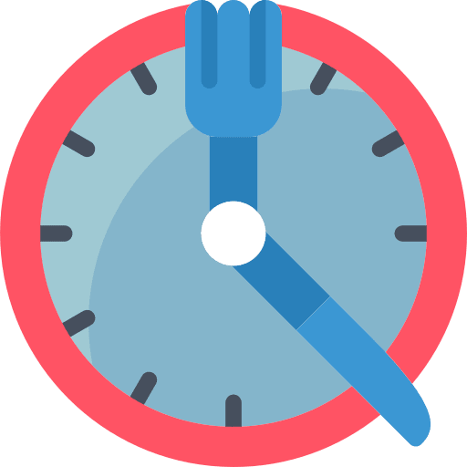 Clock clock schedule eating icon