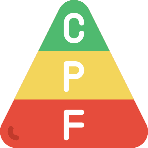 Diet pyramid healthcare and medical organic icon