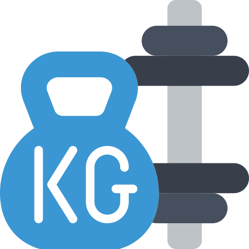 Weights sports and competition exercise weights icon