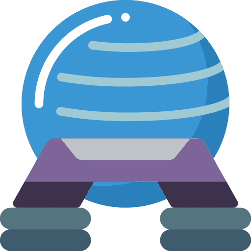Gym equipment ball step gym equipment icon