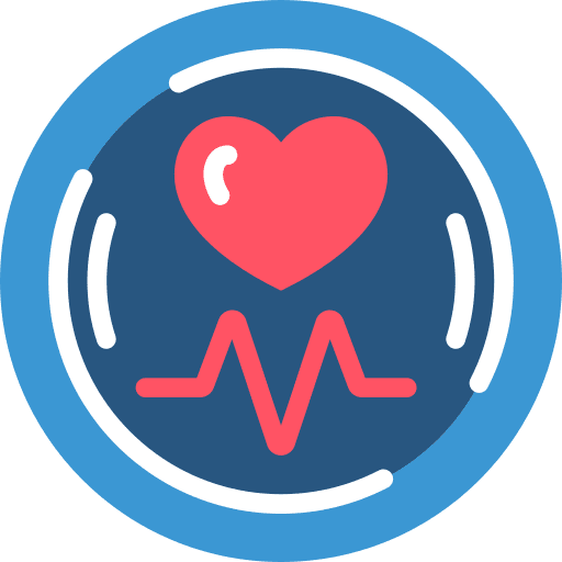 Healthy heart heart rate plate pulse icon