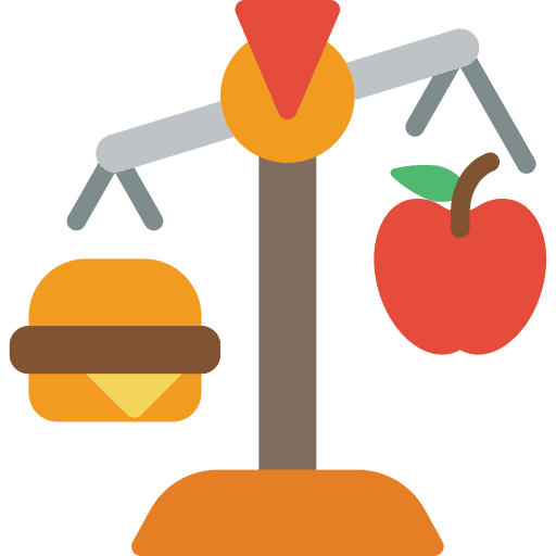 Scales kitchen healthcare and medical leverage icon