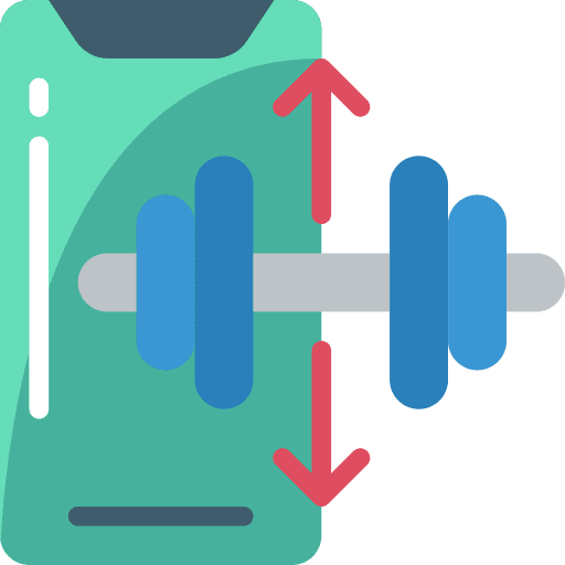 Training weight mobile training icon