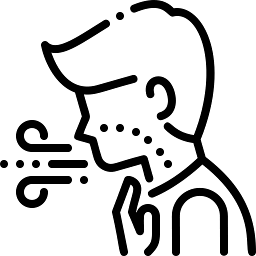 Breathing disease breathing shortness of breath icon