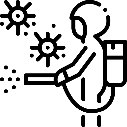 Cleaning spray coronavirus healthcare and medical virus icon