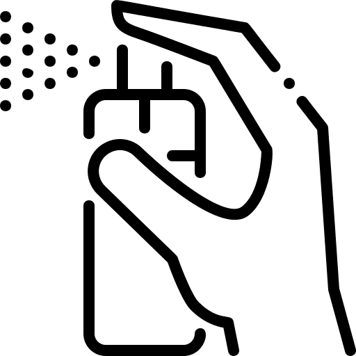 Cleaning spray transmission hand sprays icon