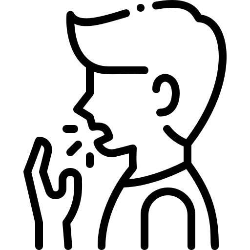 Cough flu healthcare and medical cough icon