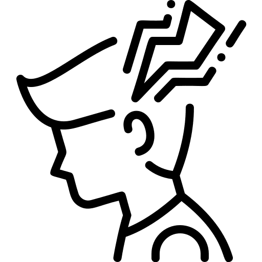 Headache infection coronavirus covid 19 icon