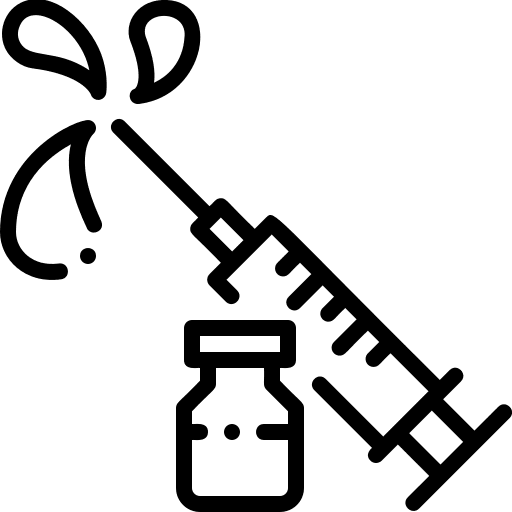 Injection syringe disease medicine icon Injection syringe disease medicine icon