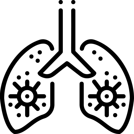 Lungs coronavirus transmission disease icon Lungs coronavirus transmission disease icon