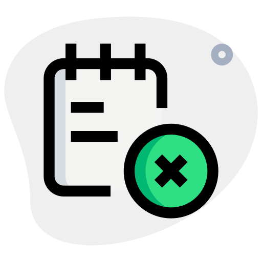 Delete binder professions and jobs time and date icon