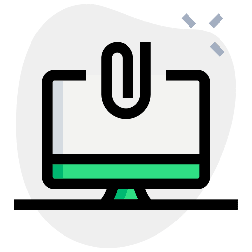 Desktop browser seo and web attach icon