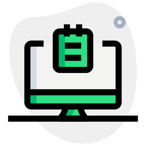 Desktop computer binder calendar design icon