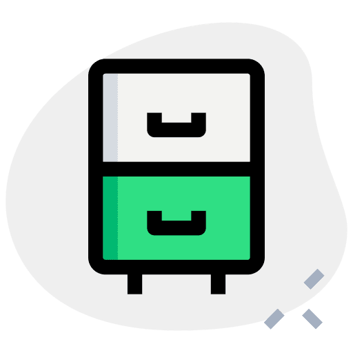 Cabinet drawer archive storage professions and jobs icon