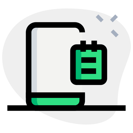 Cell phone schedule design calendar icon