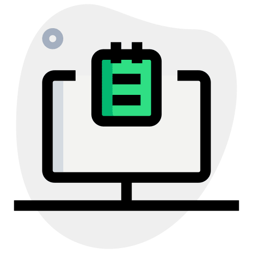 Computer date time and date schedule icon