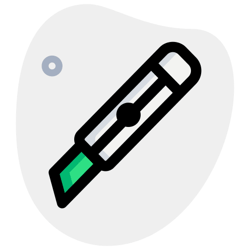 Cutter office supplies instrument professions and jobs icon