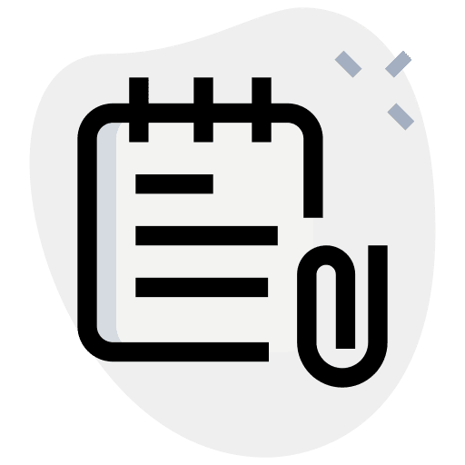 Attachment schedule design binder icon