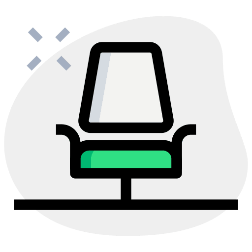 Chair professions and jobs desk office icon
