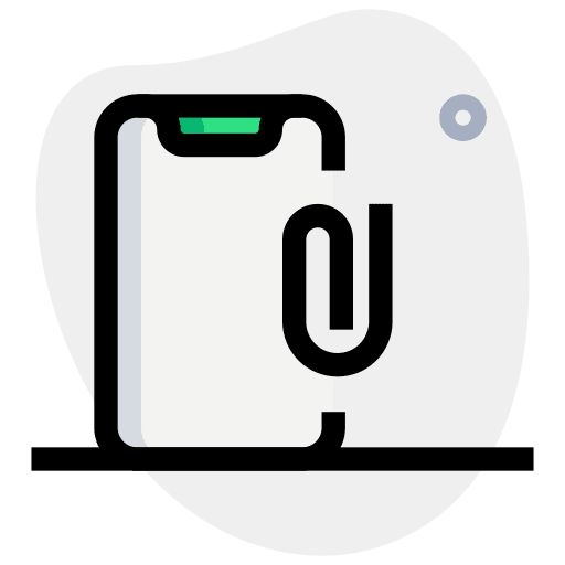 Clip professions and jobs mobile phone clip icon