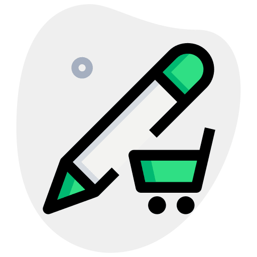 E-commerce smartphone pen signature icon