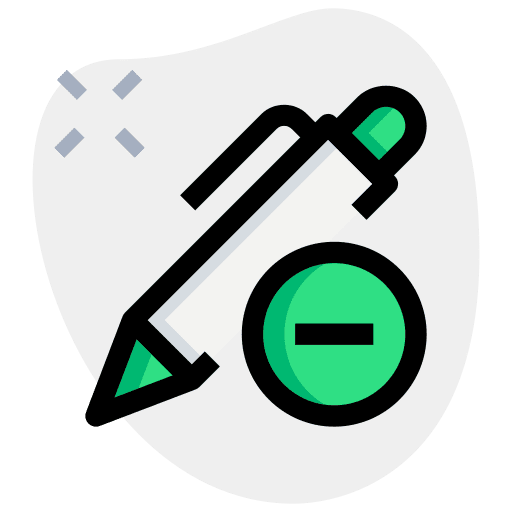 Remove business and finance remove stylus icon